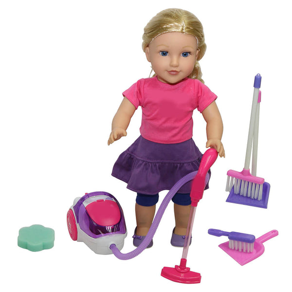 Doll with Vacuum Cleaner